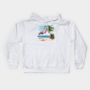 Flamingo Lovers Summer Vibes Kids Hoodie